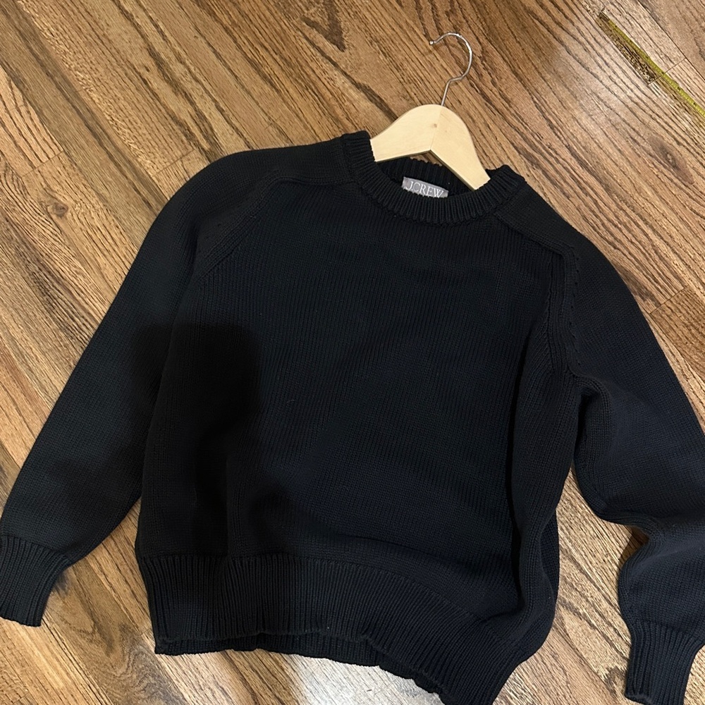 J. Crew Relaxed Pullover Crewneck Sweater black size M women’s - Picture 7 of 9
